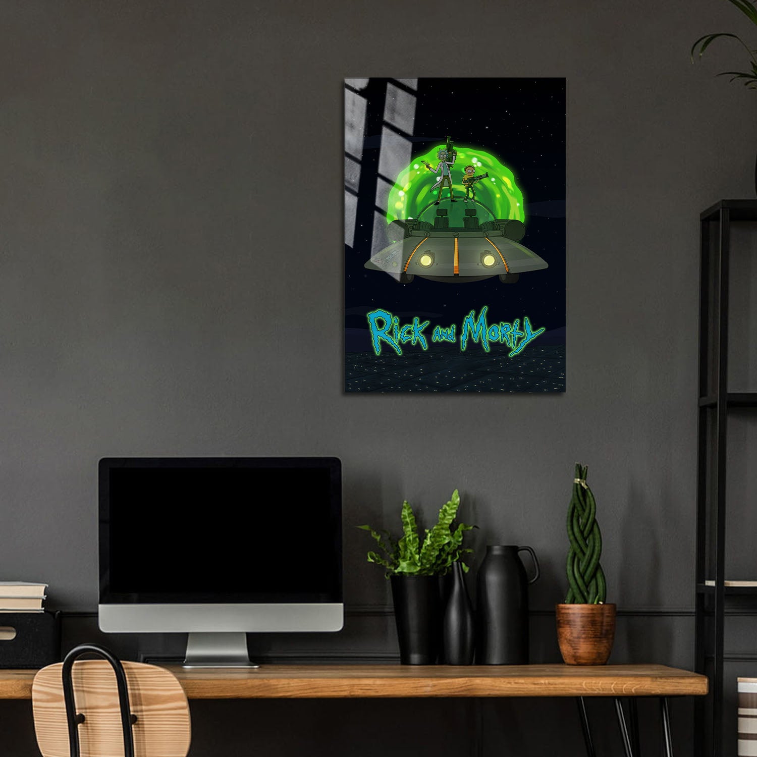 Flex Designs Metal Poster Rick and Morty Key Art 24 x 36" Home Goods - TV Show 2013 TV Show Metal Poster