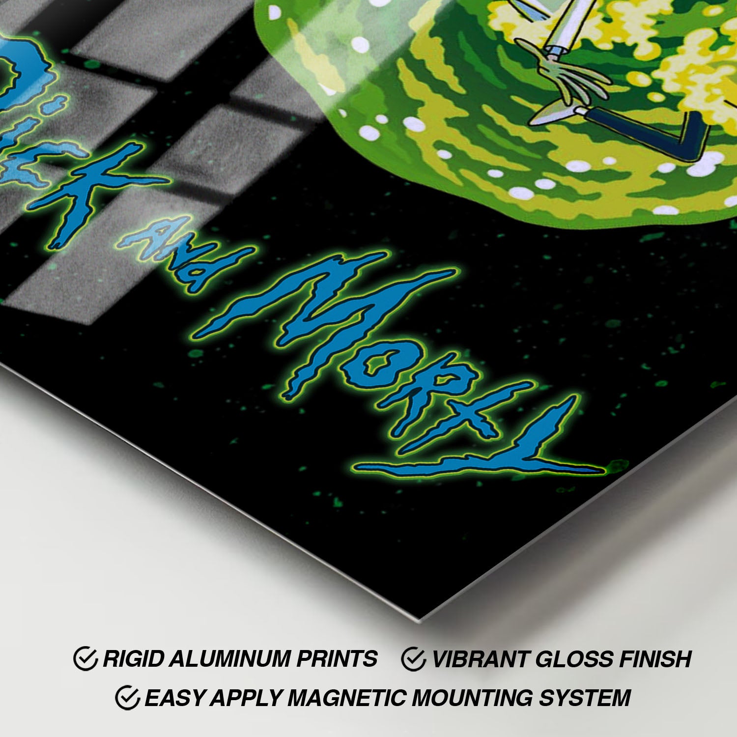 Flex Designs Metal Poster Rick and Morty 11 x 17" Home Goods - TV Show 2013 TV Show Metal Poster