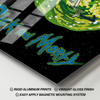 Flex Designs Metal Poster Rick and Morty 11 x 17" Home Goods - TV Show 2013 TV Show Metal Poster