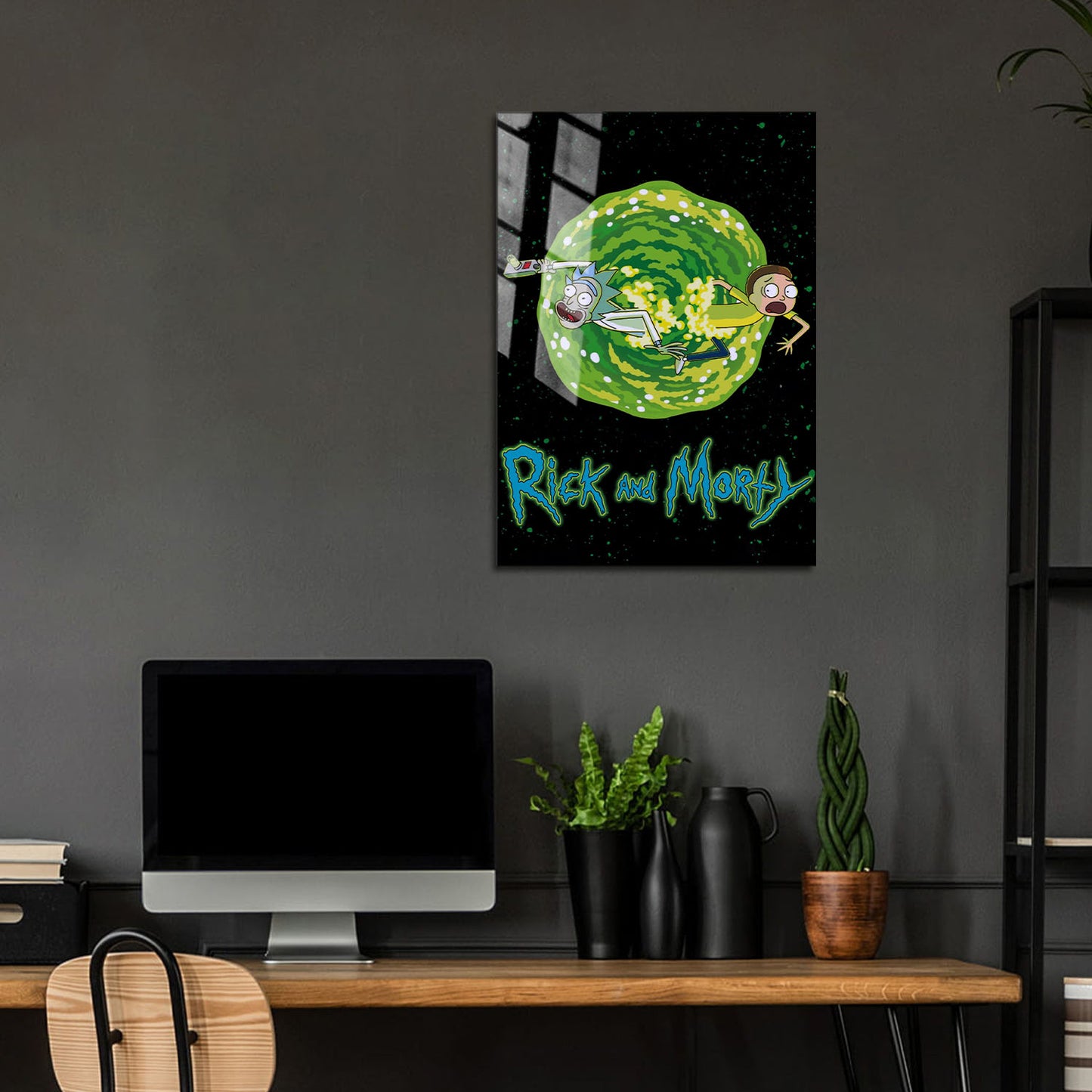 Flex Designs Metal Poster Rick and Morty 24 x 36" Home Goods - TV Show 2013 TV Show Metal Poster