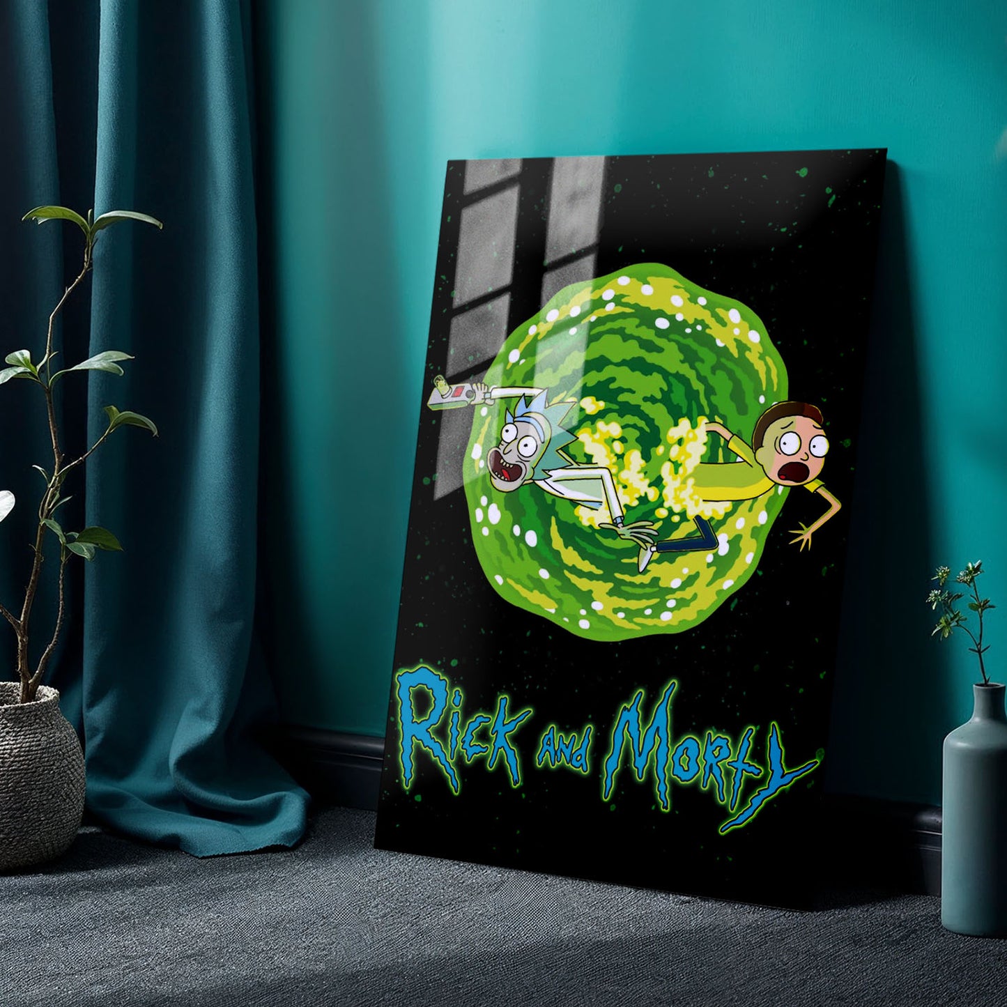 Flex Designs Metal Poster Rick and Morty 24 x 36" Home Goods - TV Show 2013 TV Show Metal Poster
