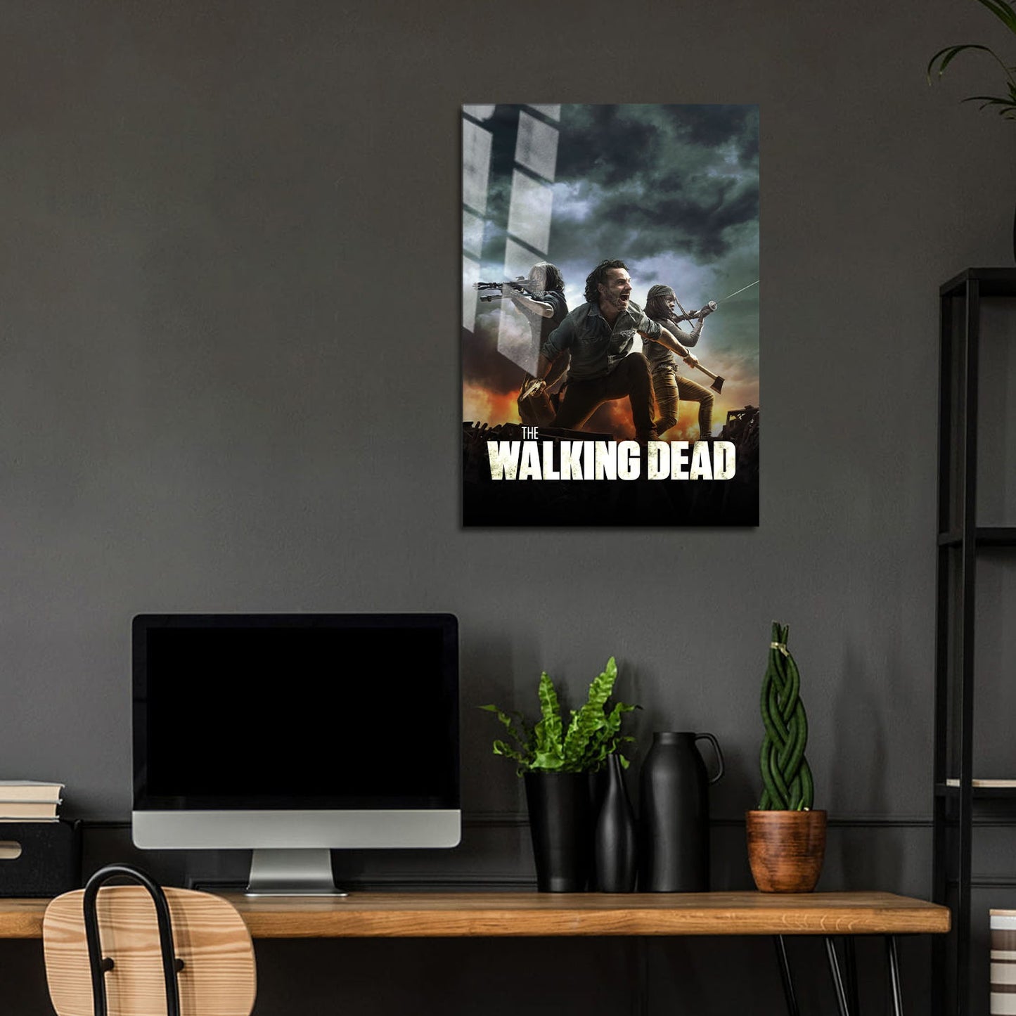Flex Designs Metal Poster The Walking Dead Key Art 24 x 36" Home Goods - TV Show 2010 TV Show Metal Poster