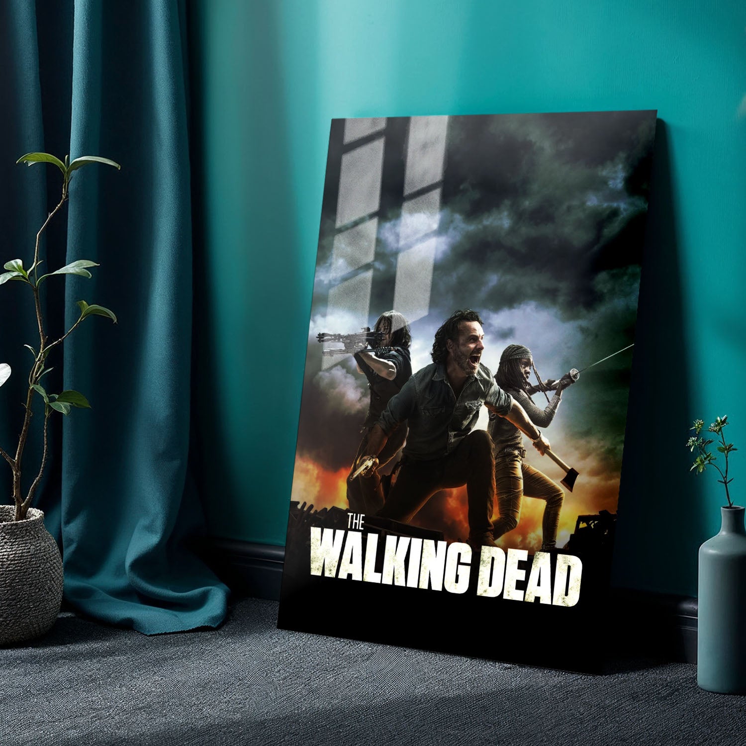 Flex Designs Metal Poster The Walking Dead Key Art 24 x 36" Home Goods - TV Show 2010 TV Show Metal Poster