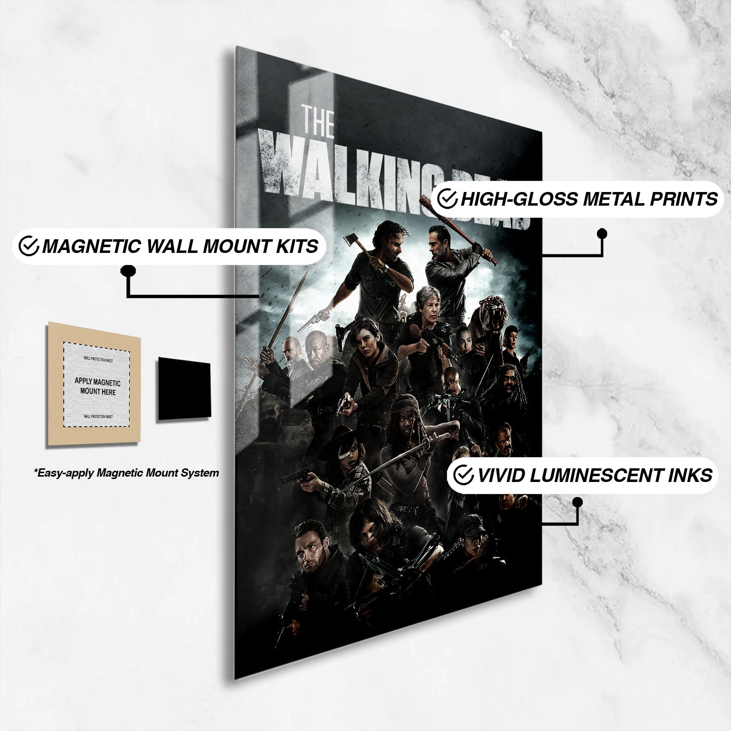 Flex Designs Metal Poster The Walking Dead Cover 16 x 24" Home Goods - TV Show 2010 TV Show Metal Poster
