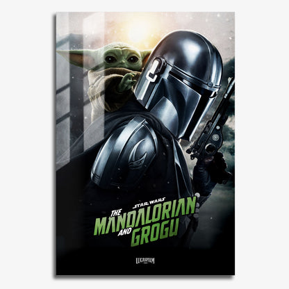 Flex Designs Metal Poster Star Wars The Mandalorian and Grogu Cinematic 11 x 17" Home Goods - Movie 2026 Movie Metal Poster