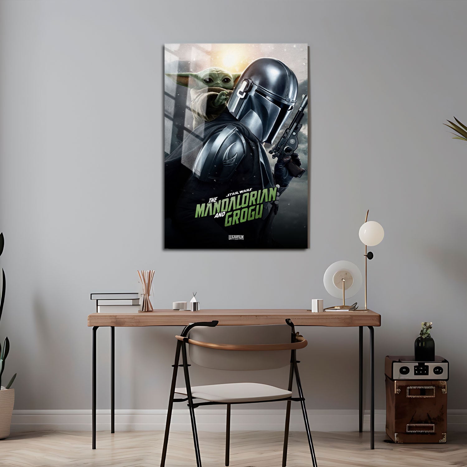 Flex Designs Metal Poster Star Wars The Mandalorian and Grogu Cinematic 5 x 7" Home Goods - Movie 2026 Movie Metal Poster
