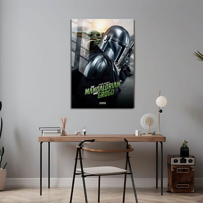 Flex Designs Metal Poster Star Wars The Mandalorian and Grogu Cinematic 5 x 7" Home Goods - Movie 2026 Movie Metal Poster