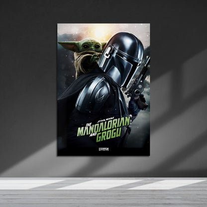 Flex Designs Metal Poster Star Wars The Mandalorian and Grogu Cinematic 5 x 7" Home Goods - Movie 2026 Movie Metal Poster