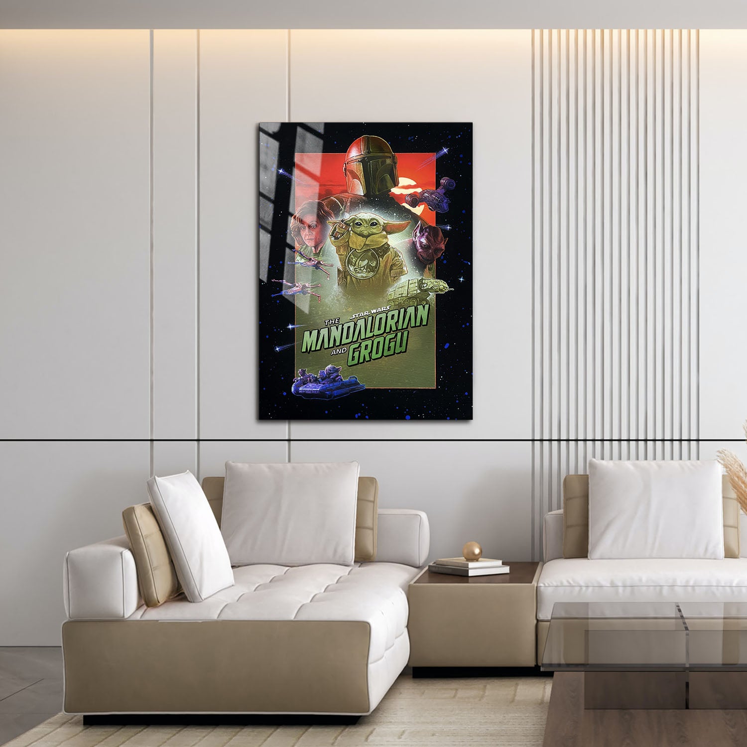 Flex Designs Metal Poster Star Wars The Mandalorian and Grogu Cartoon 16 x 24" Home Goods - Movie 2026 Movie Metal Poster