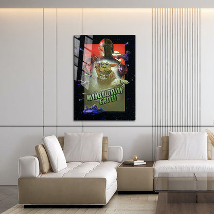 Flex Designs Metal Poster Star Wars The Mandalorian and Grogu Cartoon 16 x 24" Home Goods - Movie 2026 Movie Metal Poster