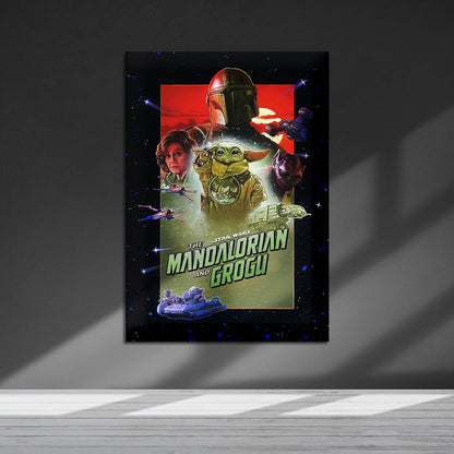 Flex Designs Metal Poster Star Wars The Mandalorian and Grogu Cartoon 5 x 7" Home Goods - Movie 2026 Movie Metal Poster