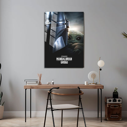 Flex Designs Metal Poster Star Wars The Mandalorian and Grogu Theatrical 5 x 7" Home Goods - Movie 2026 Movie Metal Poster