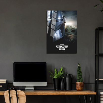 Flex Designs Metal Poster Star Wars The Mandalorian and Grogu Theatrical 24 x 36" Home Goods - Movie 2026 Movie Metal Poster
