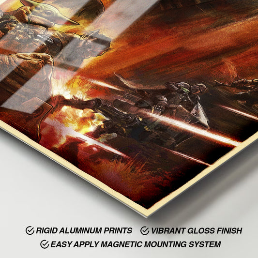 Flex Designs Metal Poster Star Wars The Mandalorian and Grogu Textless 11 x 17" Home Goods - Movie 2026 Movie Metal Poster