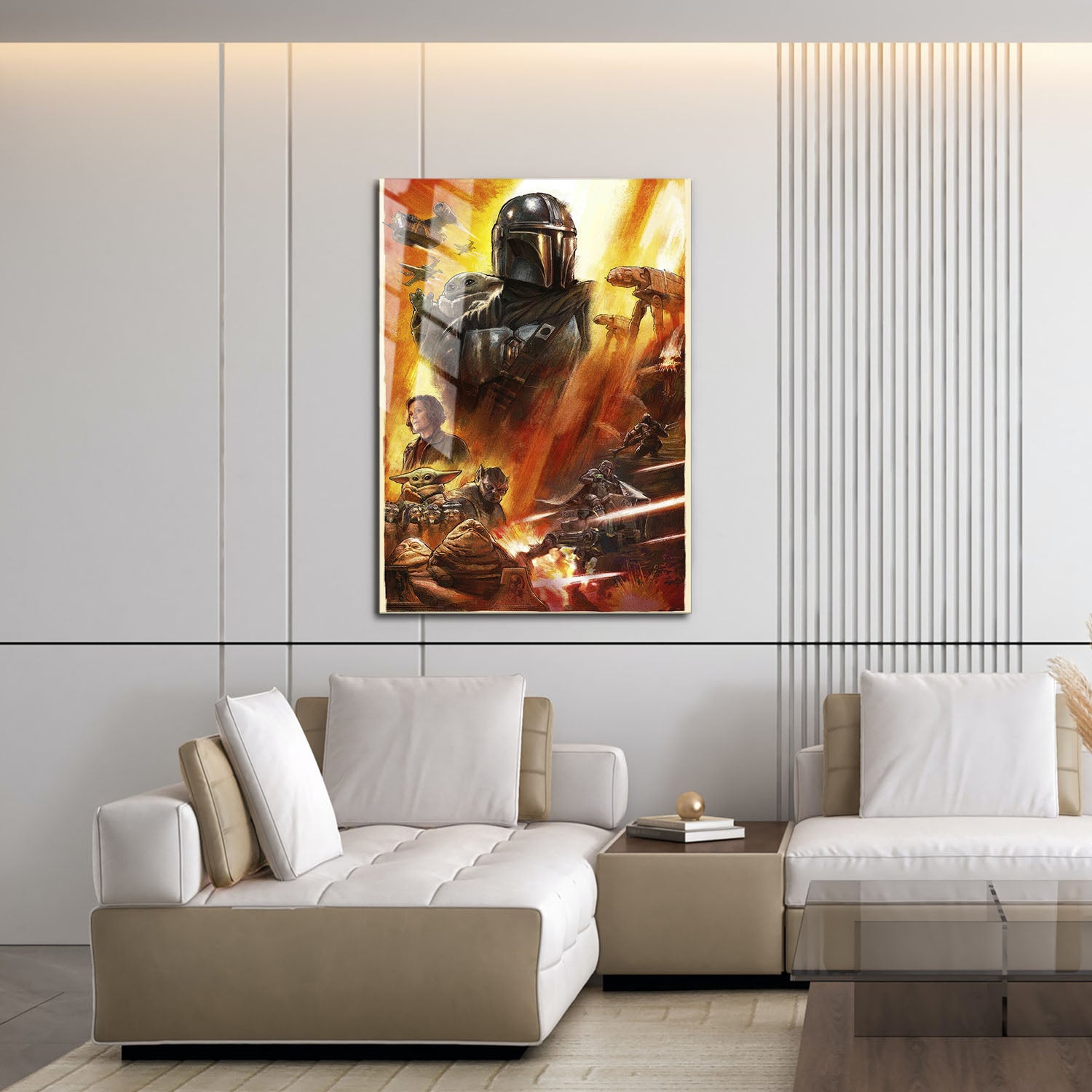 Flex Designs Metal Poster Star Wars The Mandalorian and Grogu Textless 16 x 24" Home Goods - Movie 2026 Movie Metal Poster