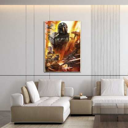 Flex Designs Metal Poster Star Wars The Mandalorian and Grogu Textless 16 x 24" Home Goods - Movie 2026 Movie Metal Poster