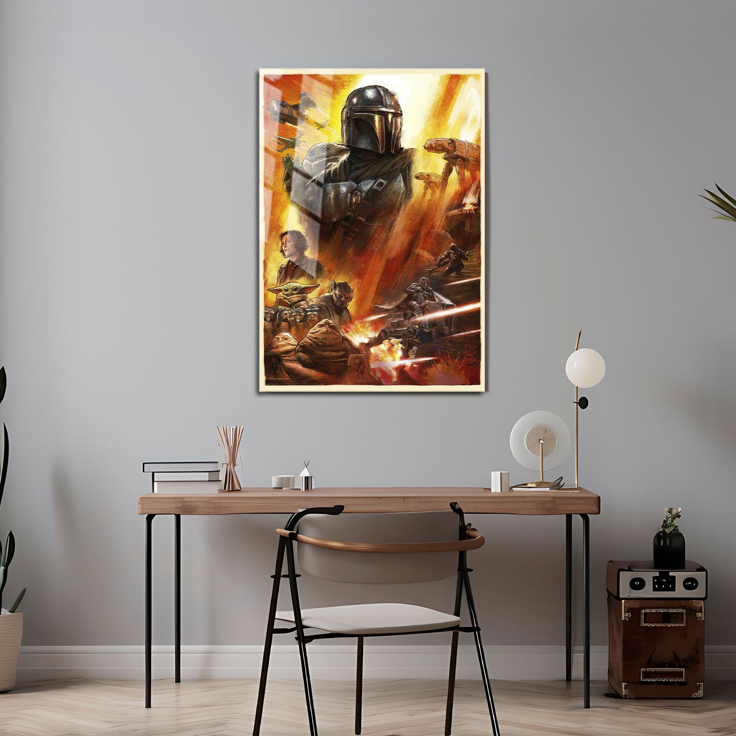 Flex Designs Metal Poster Star Wars The Mandalorian and Grogu Textless 5 x 7" Home Goods - Movie 2026 Movie Metal Poster