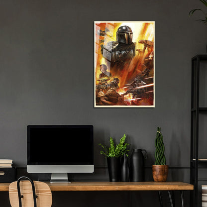 Flex Designs Metal Poster Star Wars The Mandalorian and Grogu Textless 24 x 36" Home Goods - Movie 2026 Movie Metal Poster