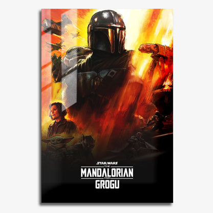 Flex Designs Metal Poster Star Wars The Mandalorian and Grogu 11 x 17" Home Goods - Movie 2026 Movie Metal Poster