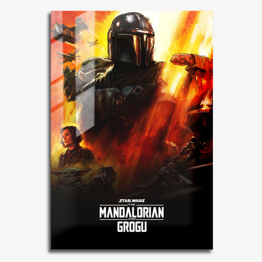 Flex Designs Metal Poster Star Wars The Mandalorian and Grogu 11 x 17" Home Goods - Movie 2026 Movie Metal Poster