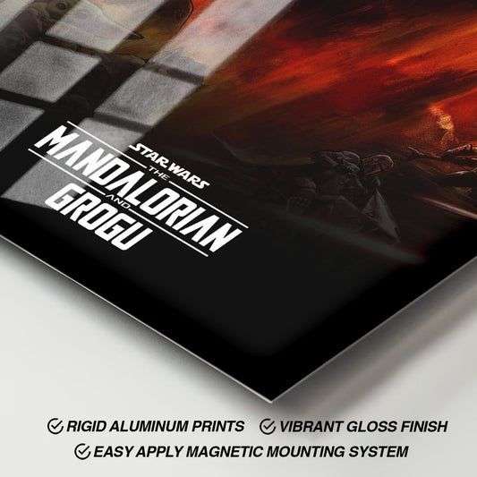 Flex Designs Metal Poster Star Wars The Mandalorian and Grogu 11 x 17" Home Goods - Movie 2026 Movie Metal Poster
