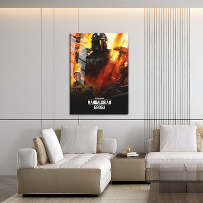 Flex Designs Metal Poster Star Wars The Mandalorian and Grogu 16 x 24" Home Goods - Movie 2026 Movie Metal Poster