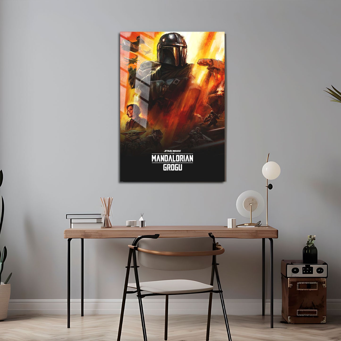 Flex Designs Metal Poster Star Wars The Mandalorian and Grogu 5 x 7" Home Goods - Movie 2026 Movie Metal Poster