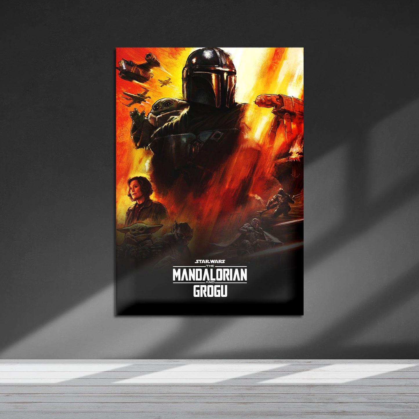 Flex Designs Metal Poster Star Wars The Mandalorian and Grogu 5 x 7" Home Goods - Movie 2026 Movie Metal Poster