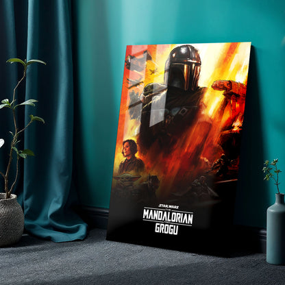 Flex Designs Metal Poster Star Wars The Mandalorian and Grogu 24 x 36" Home Goods - Movie 2026 Movie Metal Poster