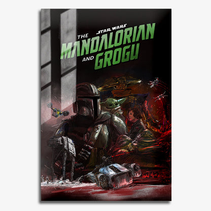 Flex Designs Metal Poster Star Wars The Mandalorian and Grogu Key Theatrical 11 x 17" Home Goods - Movie 2026 Movie Metal Poster