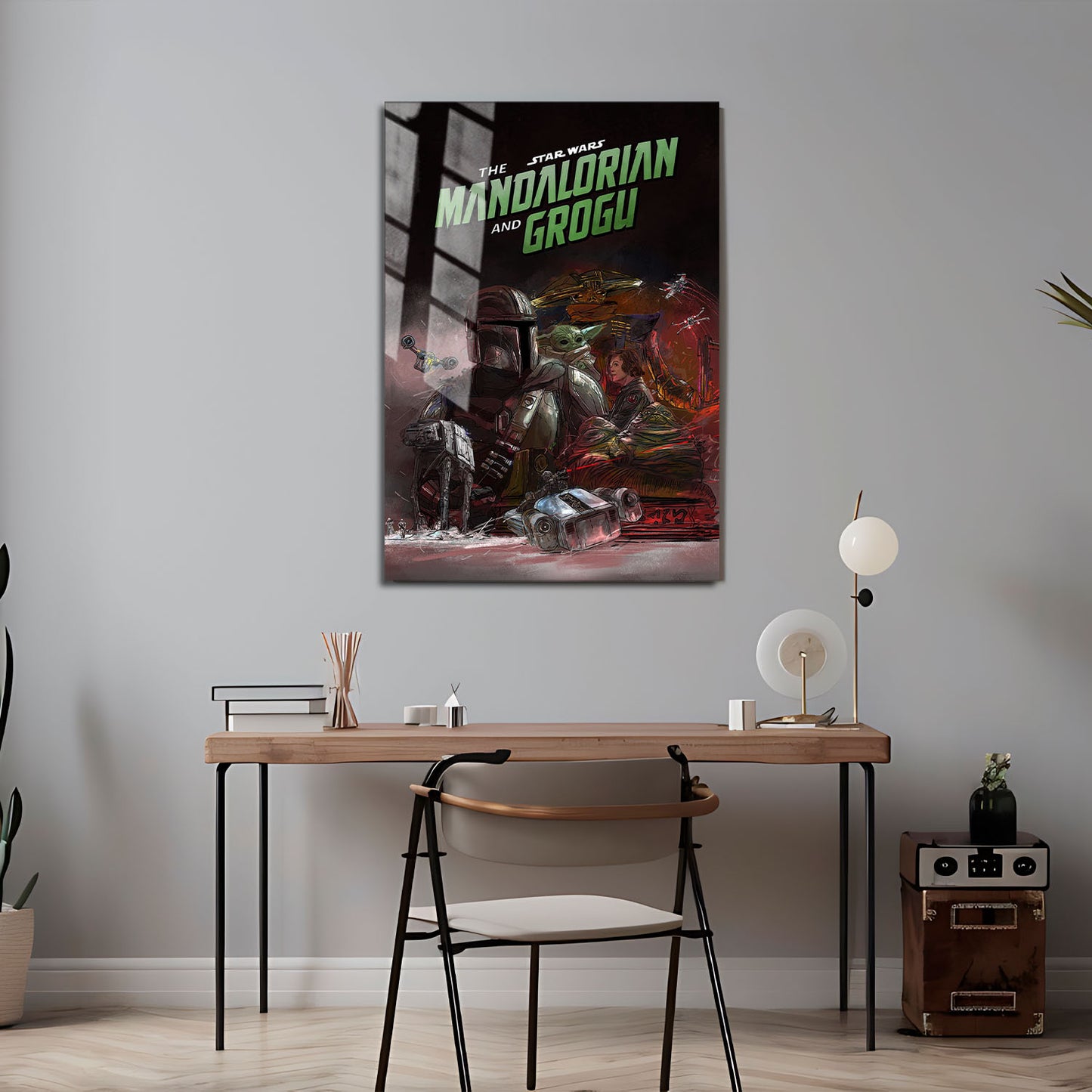 Flex Designs Metal Poster Star Wars The Mandalorian and Grogu Key Theatrical 5 x 7" Home Goods - Movie 2026 Movie Metal Poster