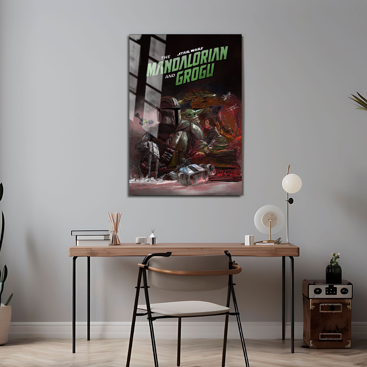 Flex Designs Metal Poster Star Wars The Mandalorian and Grogu Key Theatrical 5 x 7" Home Goods - Movie 2026 Movie Metal Poster