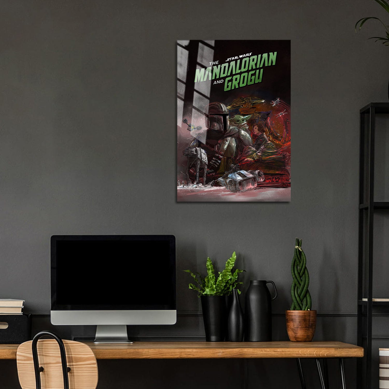 Flex Designs Metal Poster Star Wars The Mandalorian and Grogu Key Theatrical 24 x 36" Home Goods - Movie 2026 Movie Metal Poster