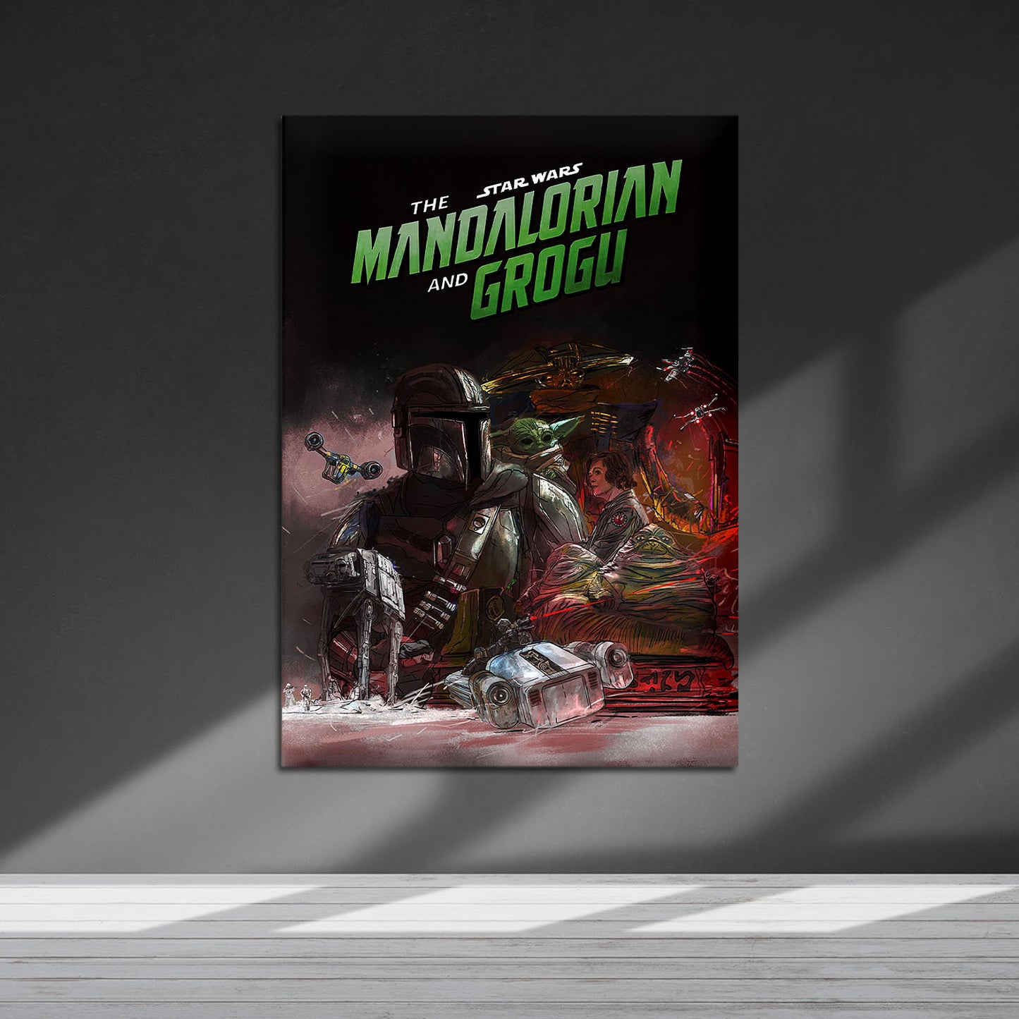 Flex Designs Metal Poster Star Wars The Mandalorian and Grogu Key Theatrical 5 x 7" Home Goods - Movie 2026 Movie Metal Poster
