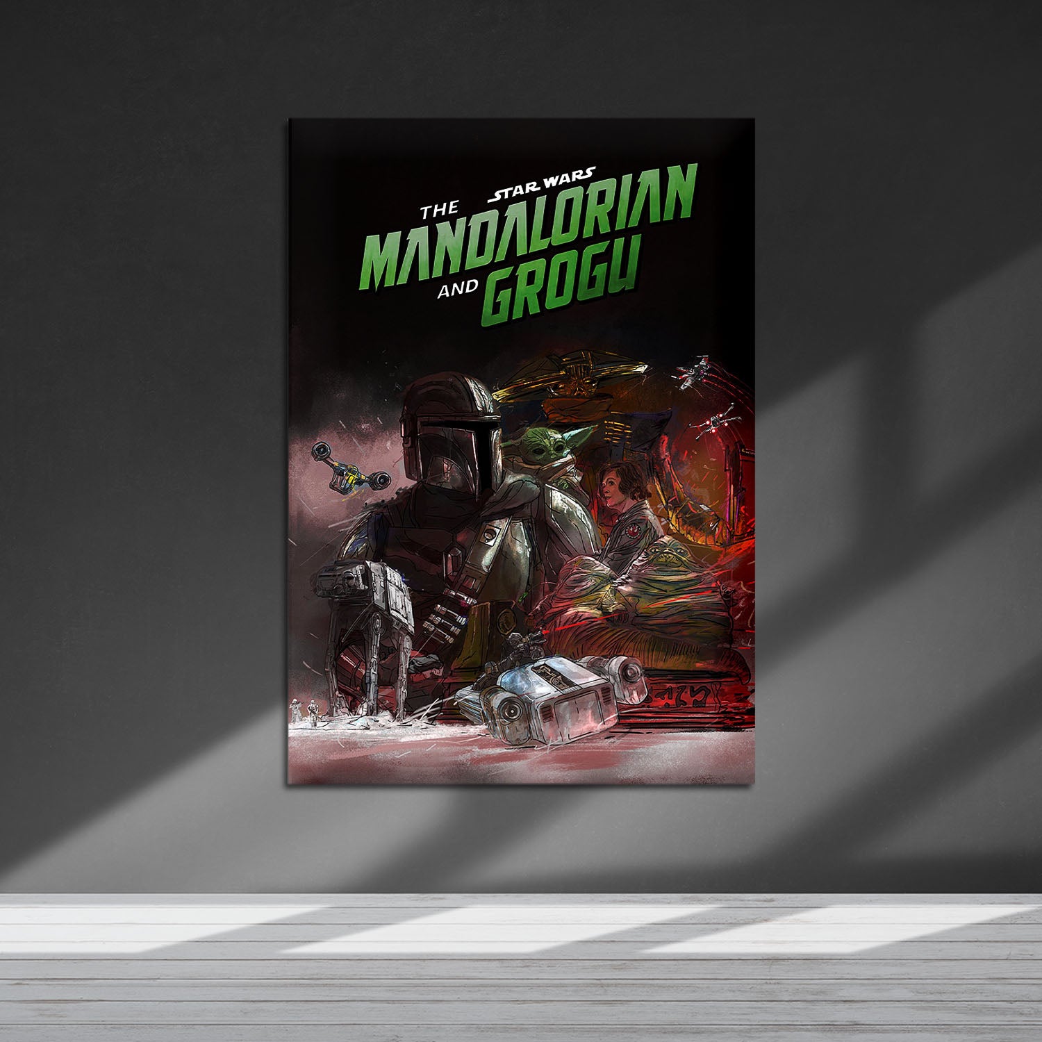 Flex Designs Metal Poster Star Wars The Mandalorian and Grogu Key Theatrical 5 x 7" Home Goods - Movie 2026 Movie Metal Poster