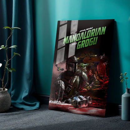 Flex Designs Metal Poster Star Wars The Mandalorian and Grogu Key Theatrical 24 x 36" Home Goods - Movie 2026 Movie Metal Poster