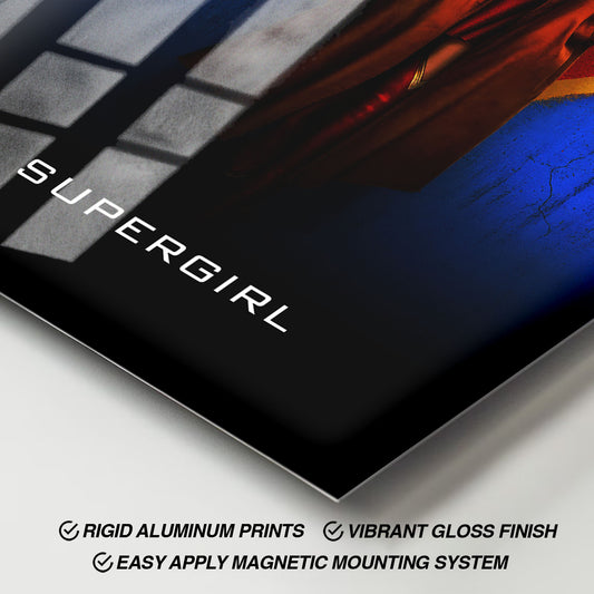 Flex Designs Metal Poster Supergirl Cinematic 11 x 17" Home Goods - Movie 2026 Movie Metal Poster