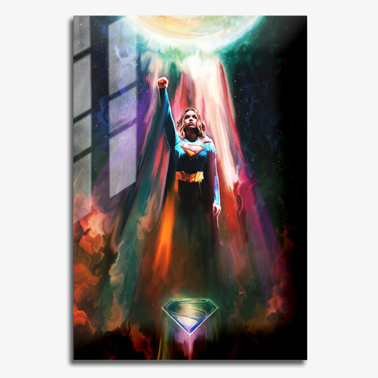 Flex Designs Metal Poster Supergirl Textless Key Art 11 x 17" Home Goods - Movie 2026 Movie Metal Poster