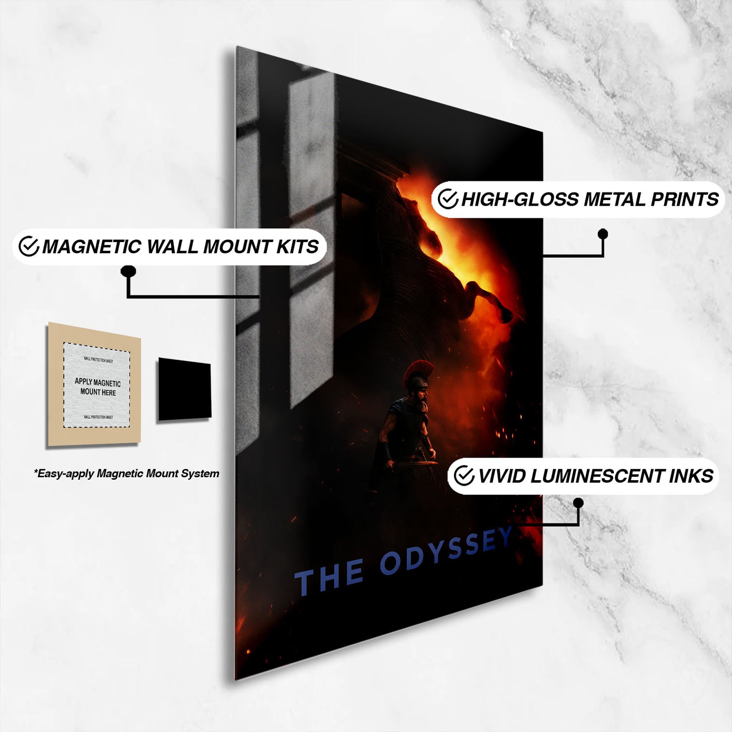 Flex Designs Metal Poster The Odyssey Flames 16 x 24" Home Goods - Movie 2026 Movie Metal Poster