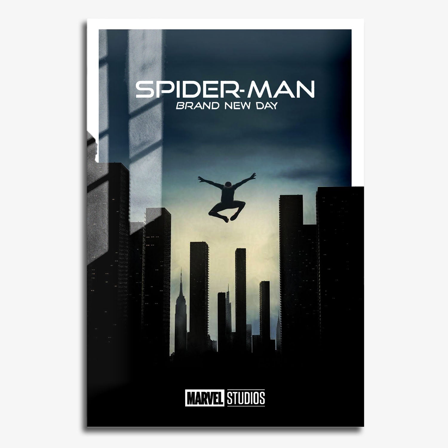 Flex Designs Metal Poster SpiderMan Brand New Day Minimalist 11 x 17" Home Goods - Movie 2026 Movie Metal Poster