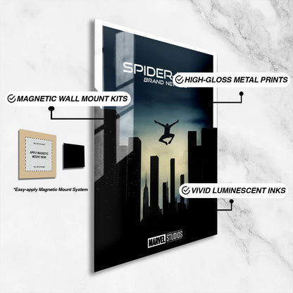 Flex Designs Metal Poster SpiderMan Brand New Day Minimalist 16 x 24" Home Goods - Movie 2026 Movie Metal Poster