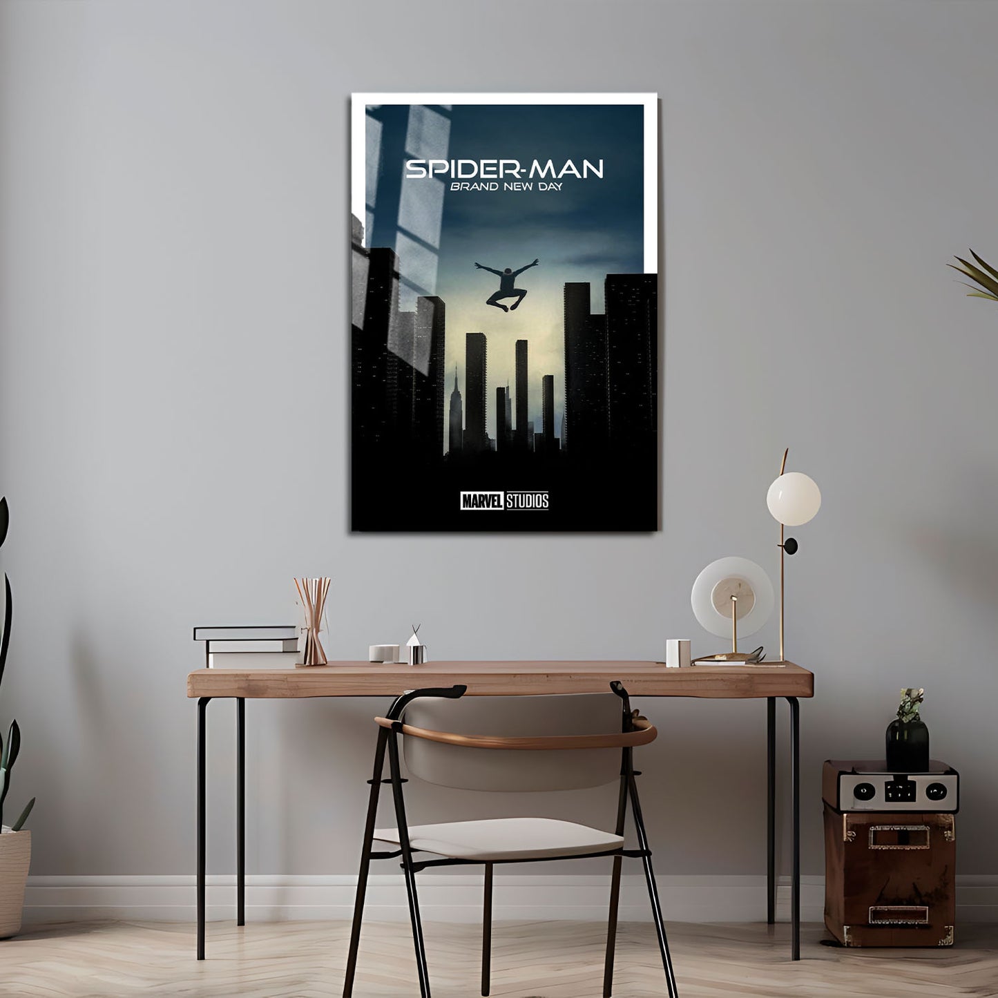 Flex Designs Metal Poster SpiderMan Brand New Day Minimalist 5 x 7" Home Goods - Movie 2026 Movie Metal Poster