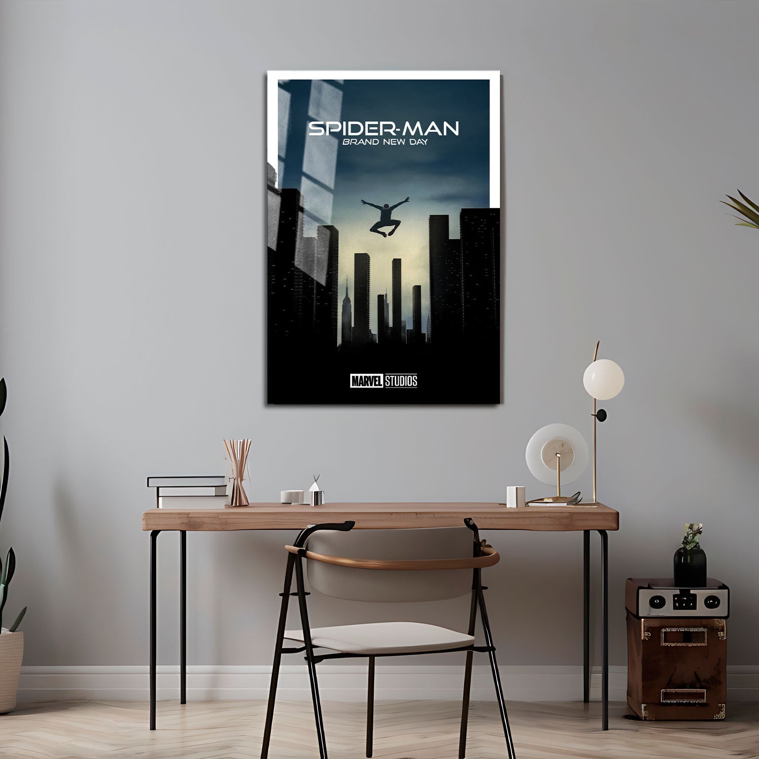 Flex Designs Metal Poster SpiderMan Brand New Day Minimalist 5 x 7" Home Goods - Movie 2026 Movie Metal Poster