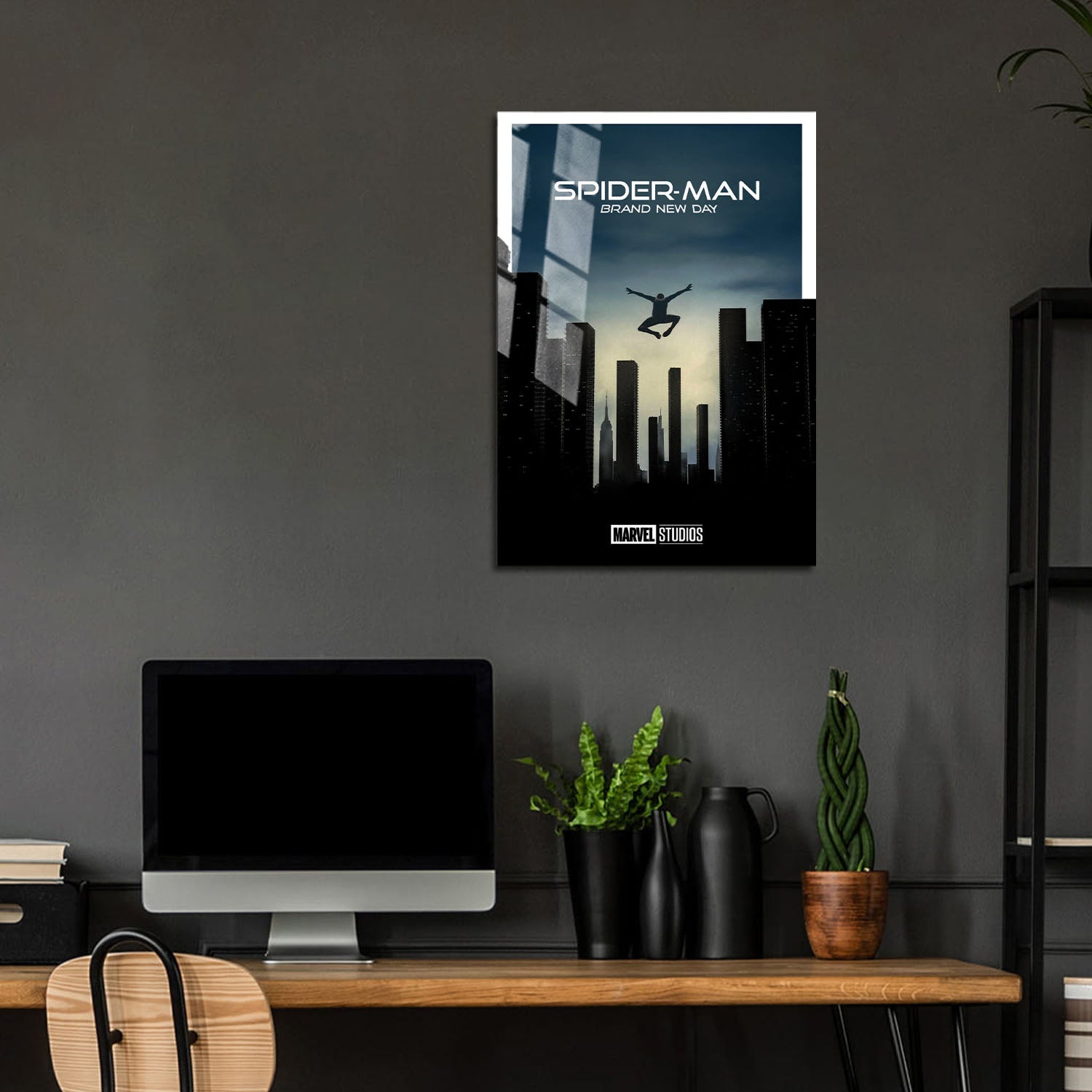 Flex Designs Metal Poster SpiderMan Brand New Day Minimalist 24 x 36" Home Goods - Movie 2026 Movie Metal Poster