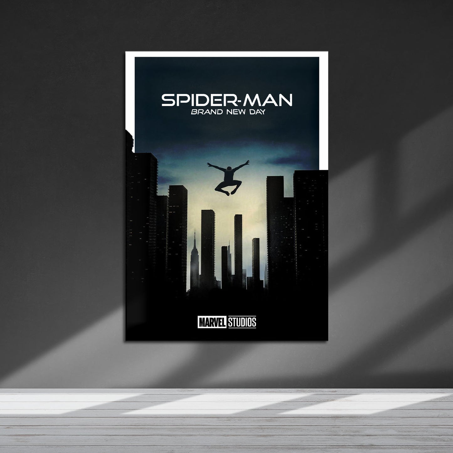 Flex Designs Metal Poster SpiderMan Brand New Day Minimalist 5 x 7" Home Goods - Movie 2026 Movie Metal Poster