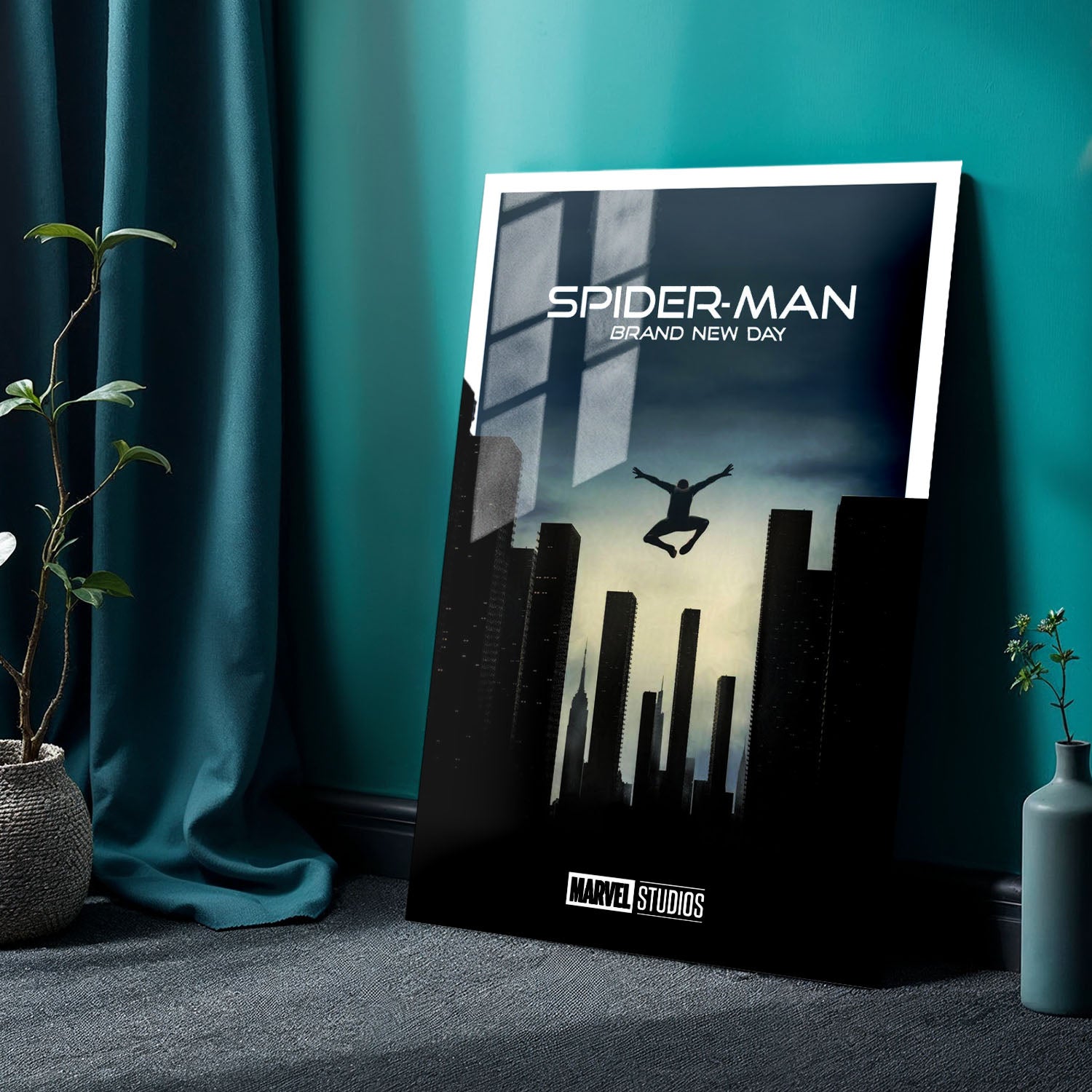 Flex Designs Metal Poster SpiderMan Brand New Day Minimalist 24 x 36" Home Goods - Movie 2026 Movie Metal Poster