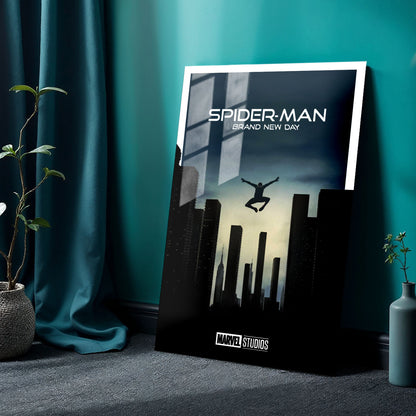 Flex Designs Metal Poster SpiderMan Brand New Day Minimalist 24 x 36" Home Goods - Movie 2026 Movie Metal Poster