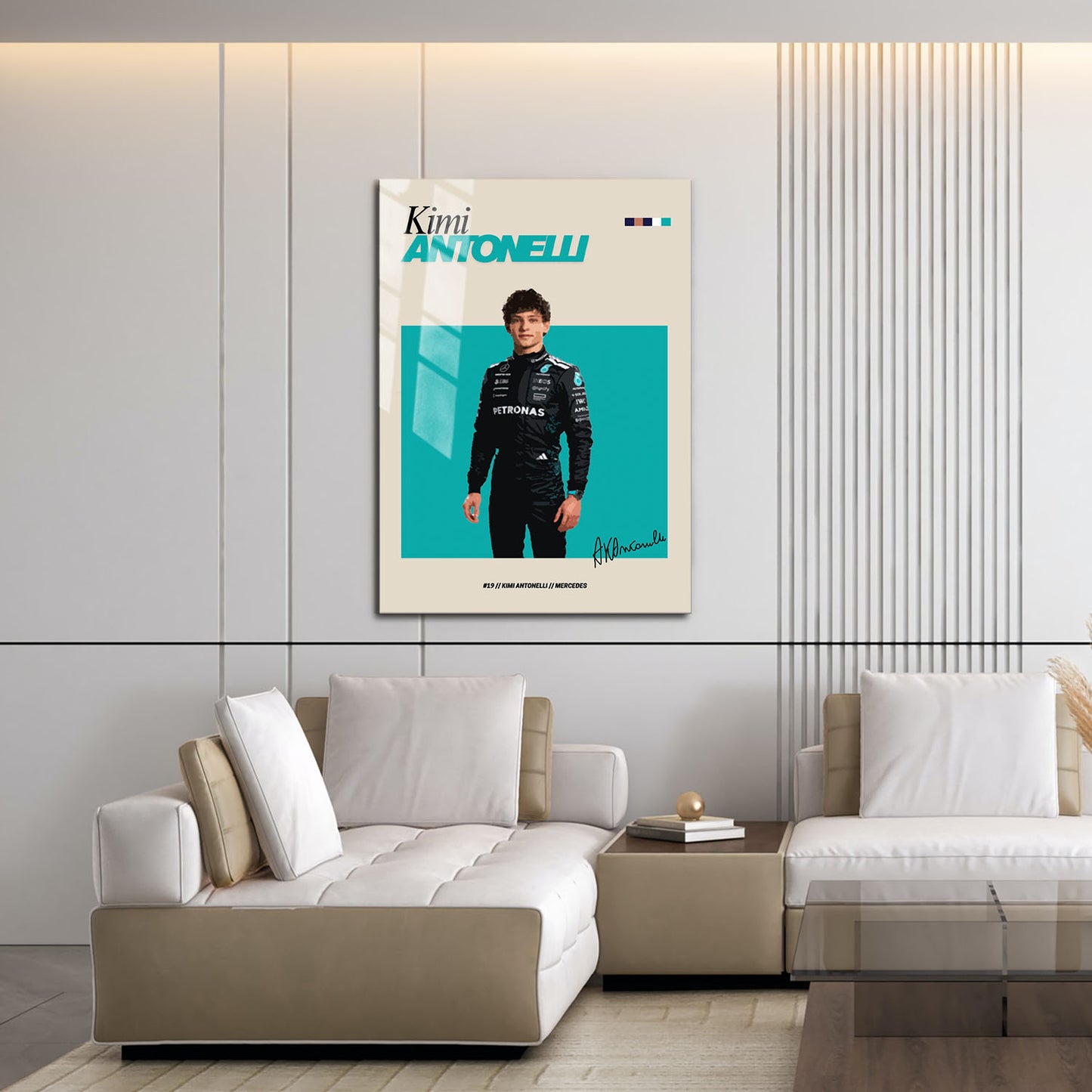 Flex Designs Metal Poster Kimi Antonelli FlexM 16 x 24" Home Goods - Sports  Metal Poster