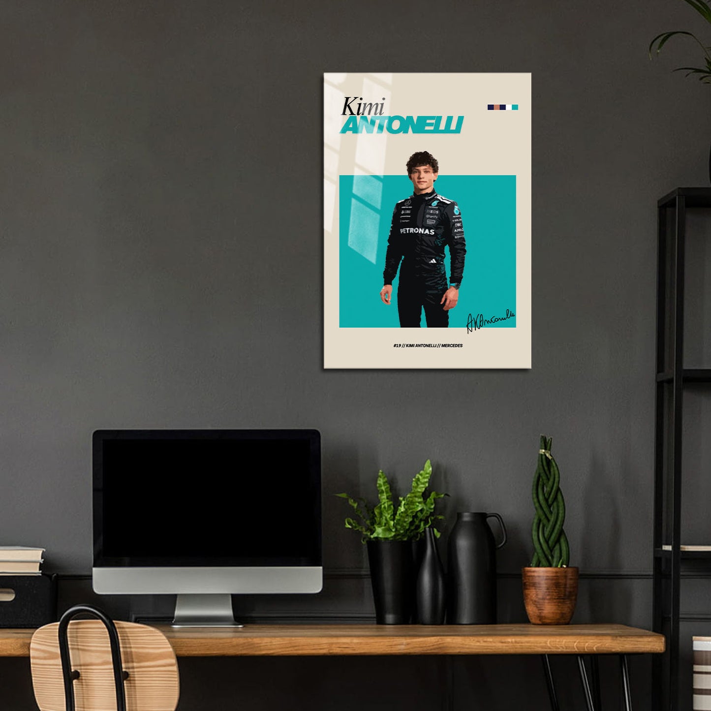 Flex Designs Metal Poster Kimi Antonelli FlexM 24 x 36" Home Goods - Sports  Metal Poster