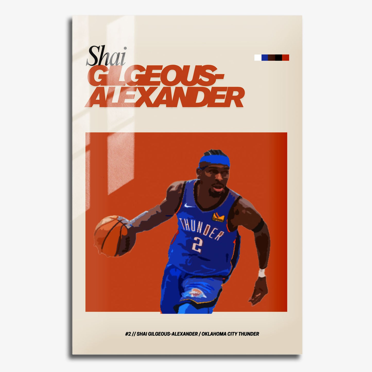 Flex Designs Metal Poster Shai Gilgeous Alexander FlexM 11 x 17" Home Goods - Sports  Metal Poster
